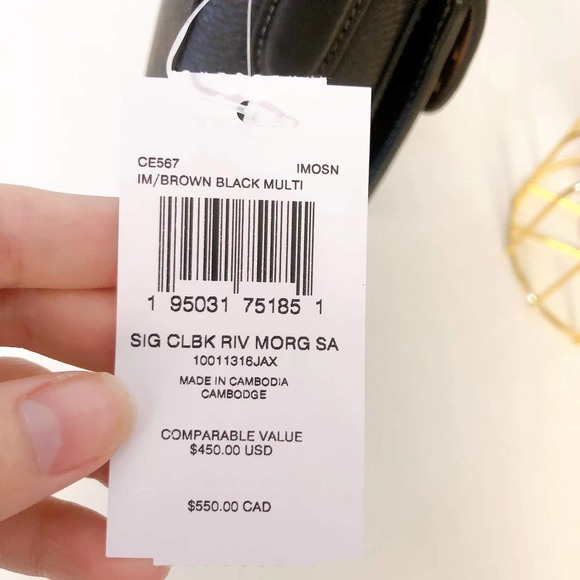 Coach CE567 Morgan Saddle Bag In Gold/Brown Black Multi - Picture 9 of 9